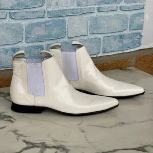 Comme des Garçons bone patent leather Chelsea Boots size 23/7